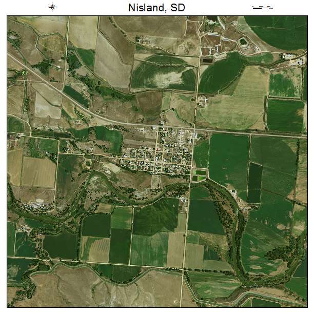 Nisland, SD air photo map