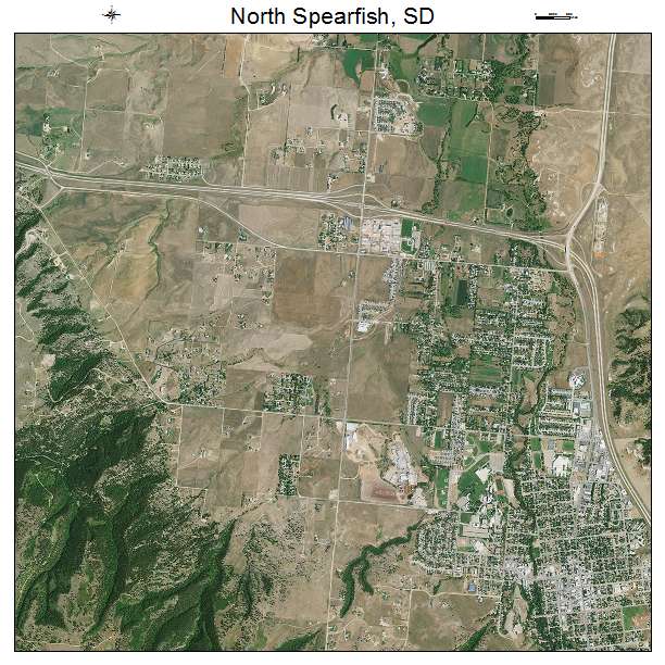 North Spearfish, SD air photo map