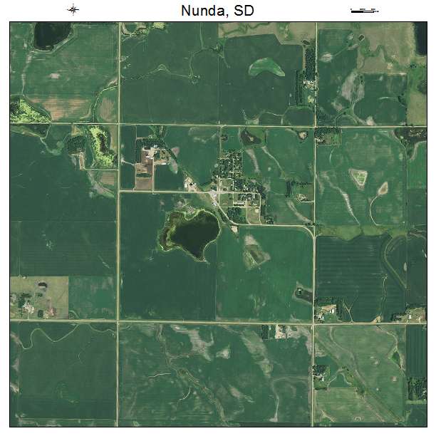 Nunda, SD air photo map