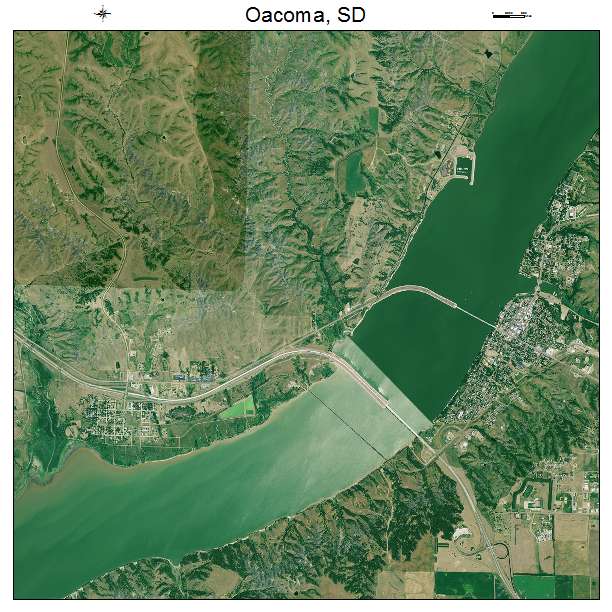 Oacoma, SD air photo map