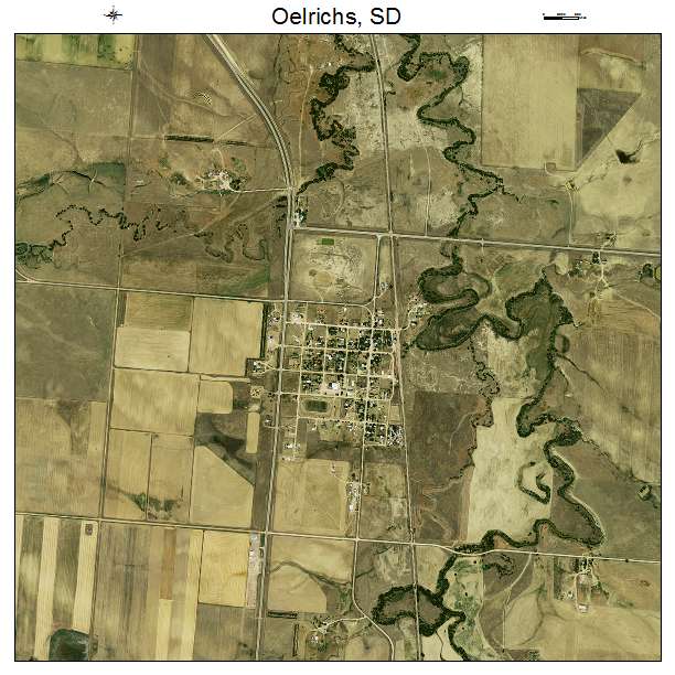 Oelrichs, SD air photo map