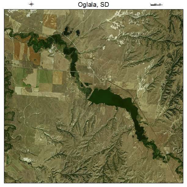 Oglala, SD air photo map