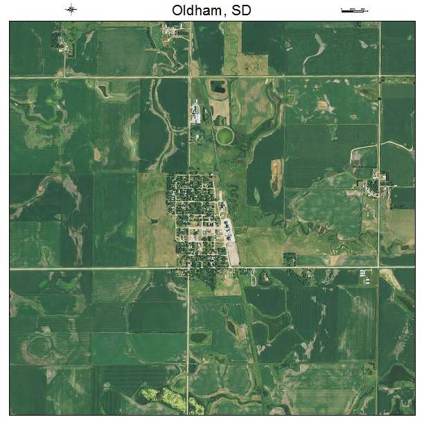 Oldham, SD air photo map