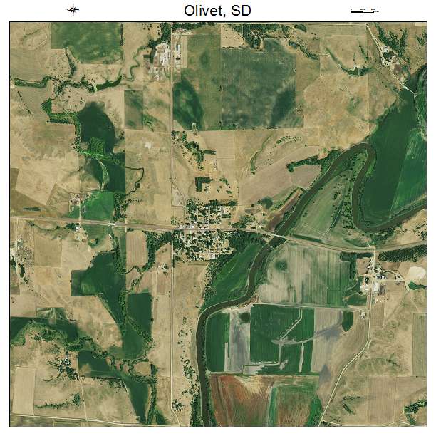 Olivet, SD air photo map