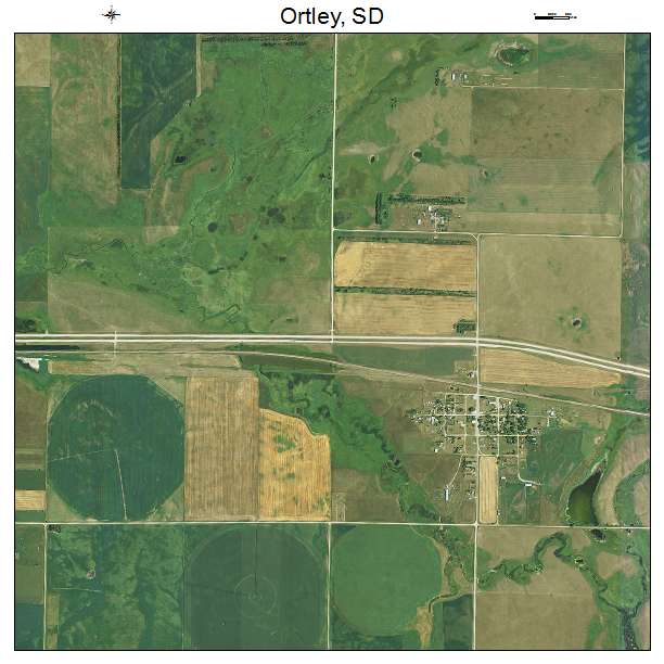 Ortley, SD air photo map