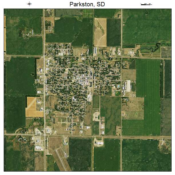 Parkston, SD air photo map