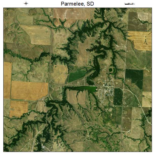 Parmelee, SD air photo map