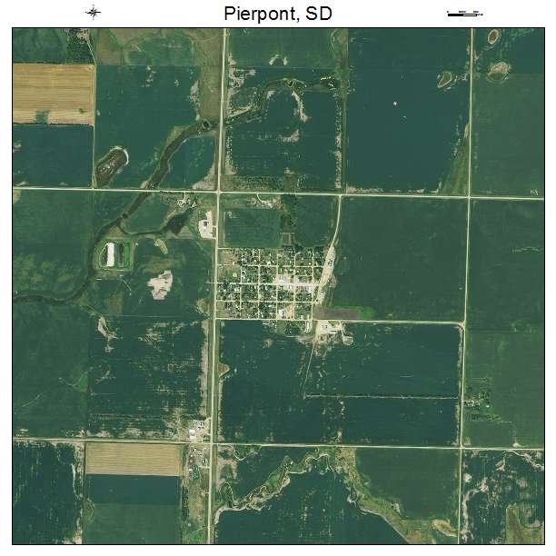 Pierpont, SD air photo map