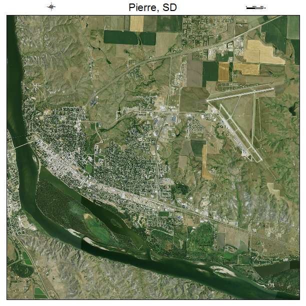 Pierre, SD air photo map