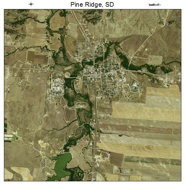 Pine Ridge, SD air photo map
