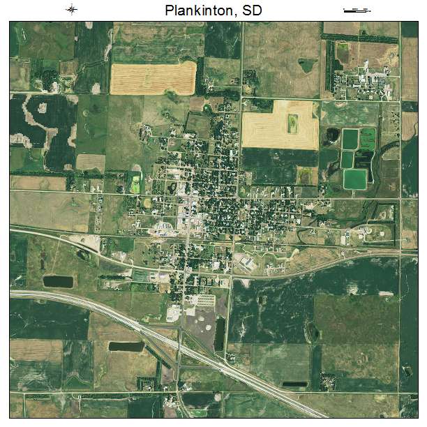 Aerial Photography Map of Plankinton, SD South Dakota