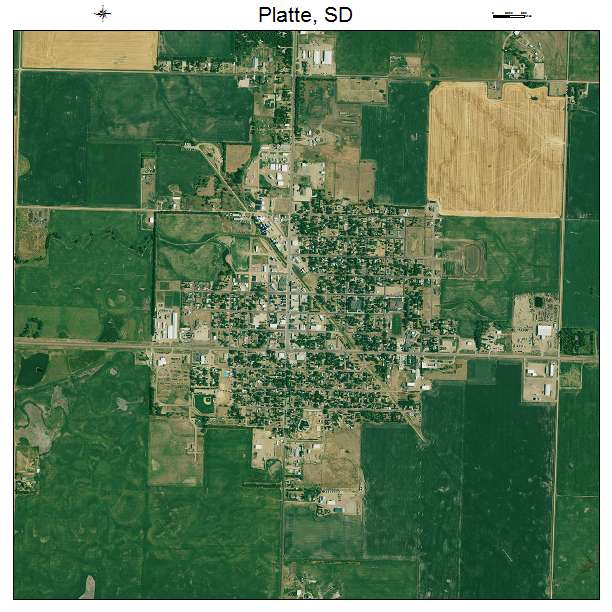 Platte, SD air photo map