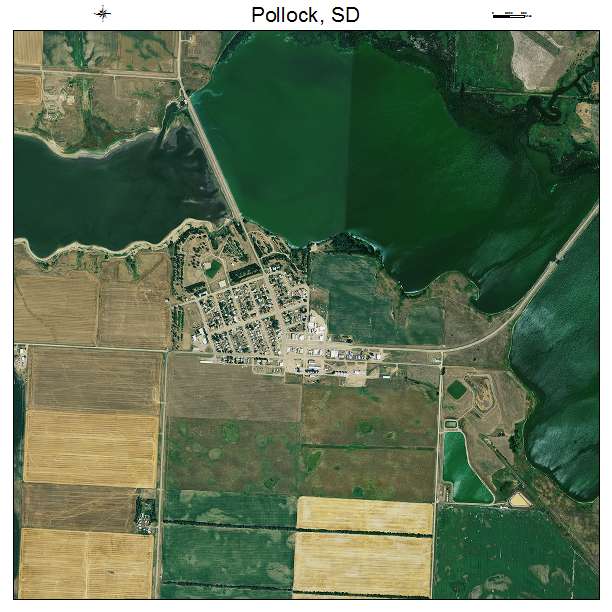 Pollock, SD air photo map