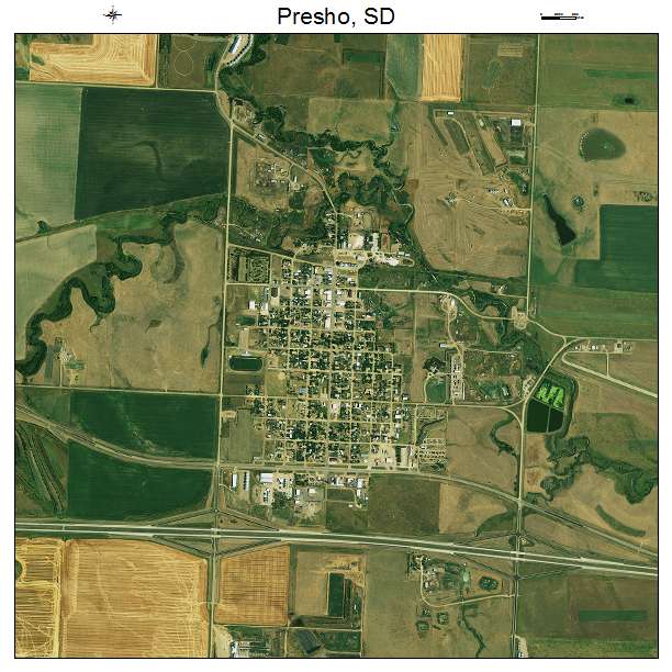 Presho, SD air photo map