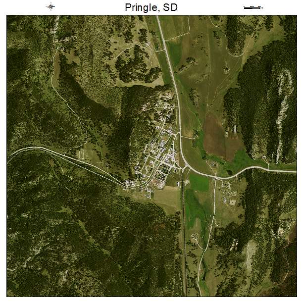 Pringle, SD air photo map