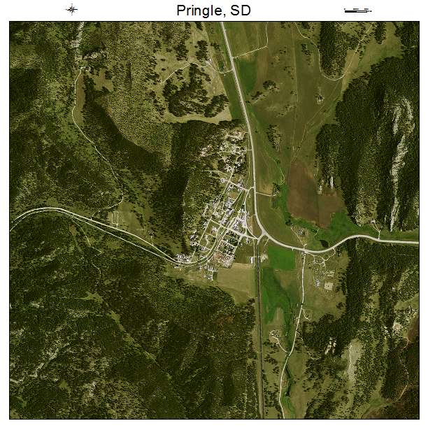 Pringle, SD air photo map