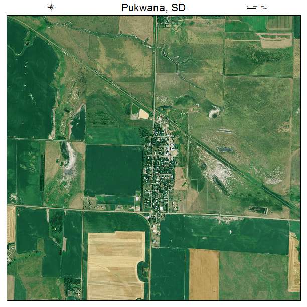Pukwana, SD air photo map