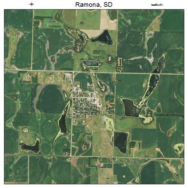 Ramona, SD air photo map