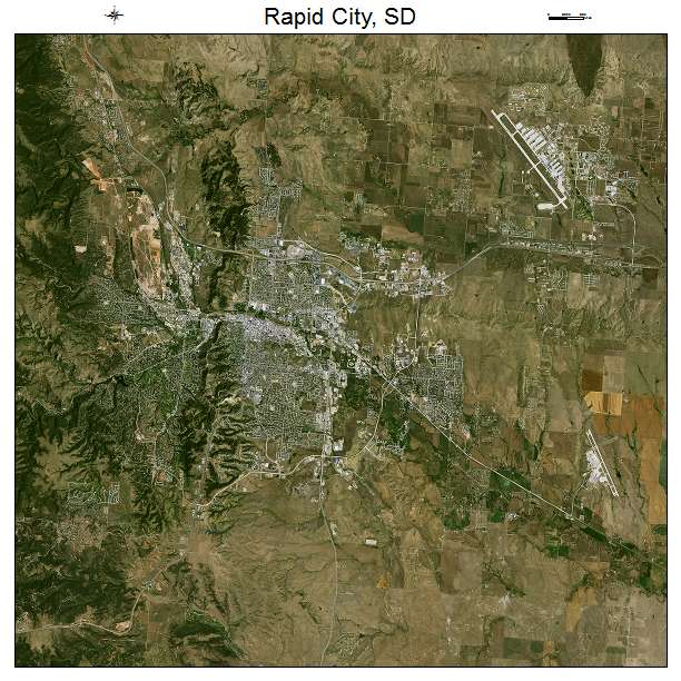 Rapid City, SD air photo map