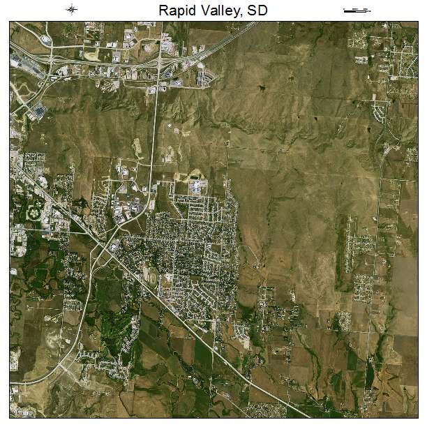 Rapid Valley, SD air photo map