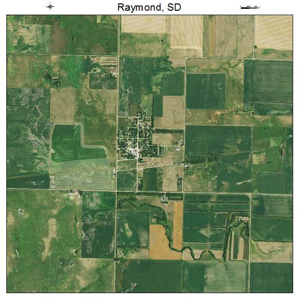Raymond, SD air photo map