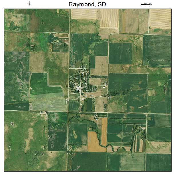 Raymond, SD air photo map