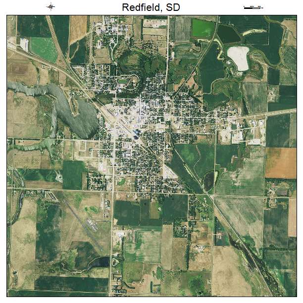 Redfield, SD air photo map