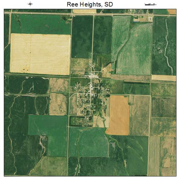 Ree Heights, SD air photo map