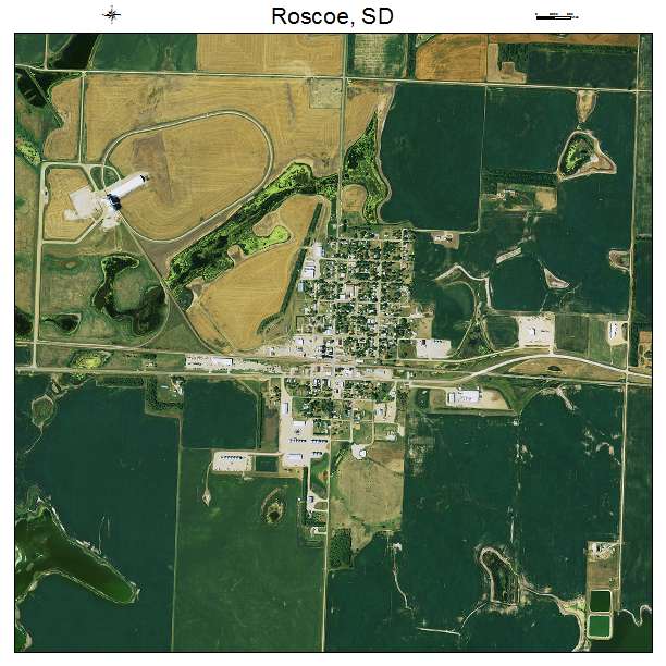 Roscoe, SD air photo map