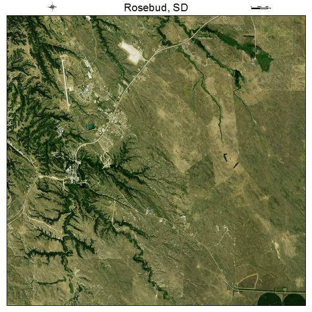 Rosebud, SD air photo map