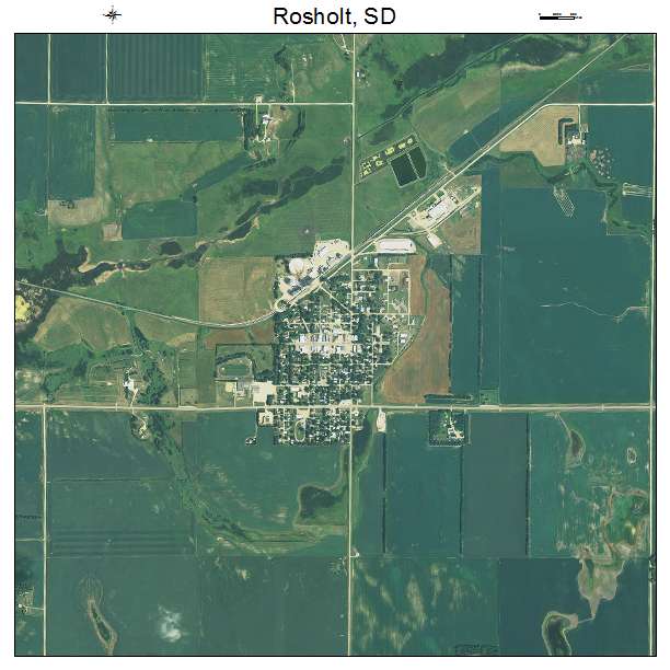Rosholt, SD air photo map