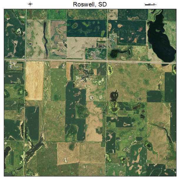 Roswell, SD air photo map