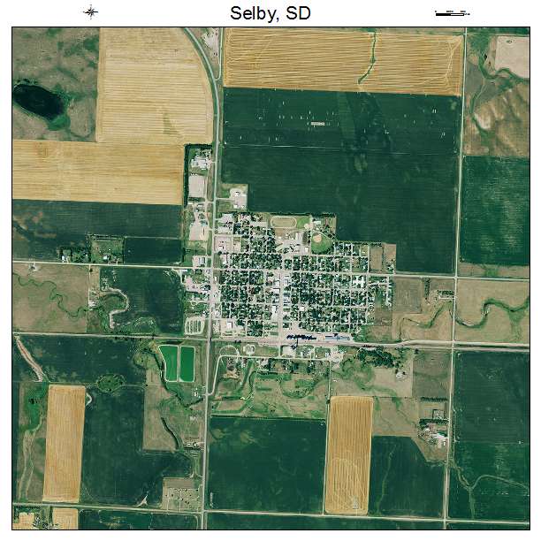 Selby, SD air photo map