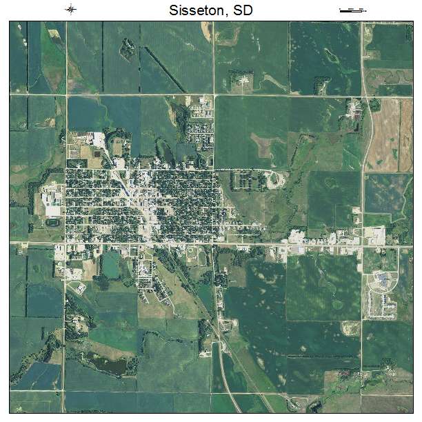 Sisseton, SD air photo map