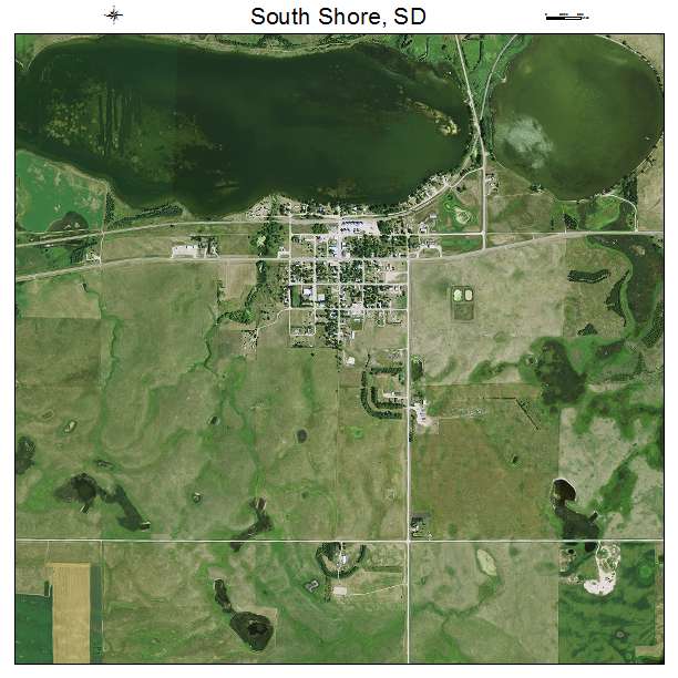 South Shore, SD air photo map