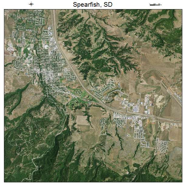 Spearfish, SD air photo map