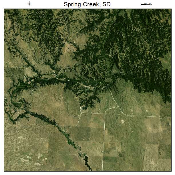 Spring Creek, SD air photo map