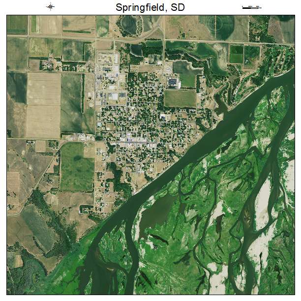 Springfield, SD air photo map