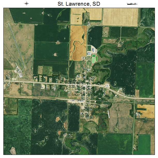 St Lawrence, SD air photo map