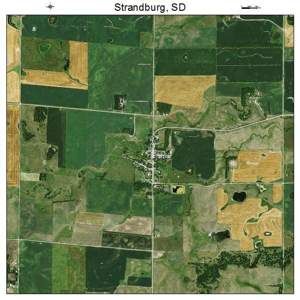 Strandburg, SD air photo map