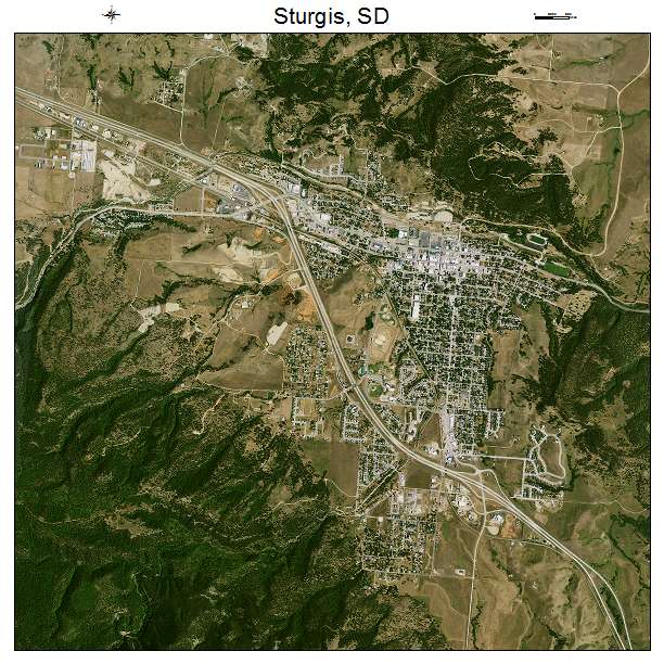 Sturgis, SD air photo map