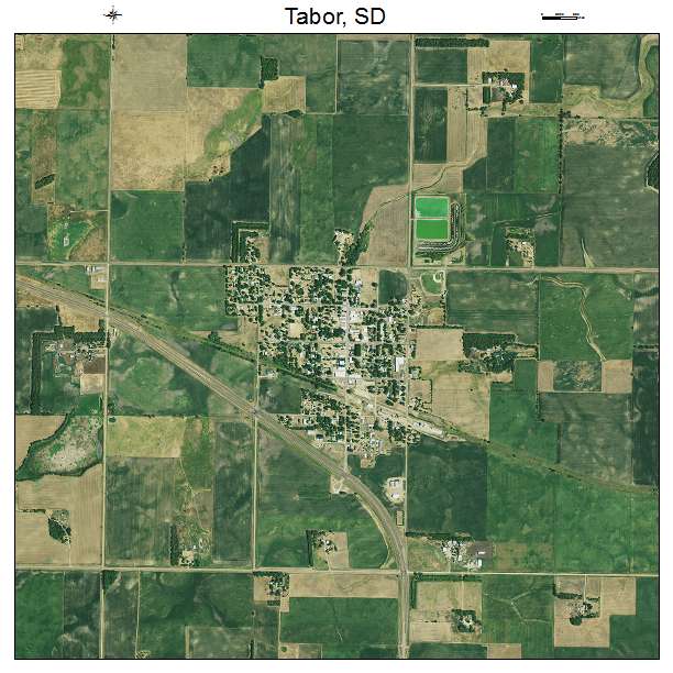 Tabor, SD air photo map