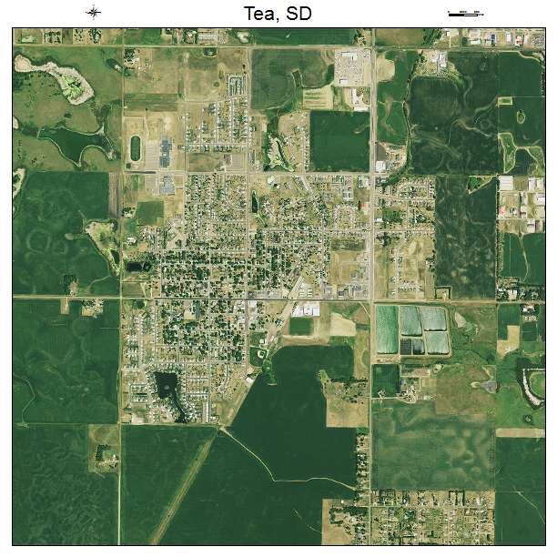 Tea, SD air photo map