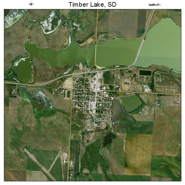 Timber Lake, SD air photo map