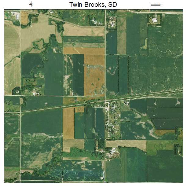 Twin Brooks, SD air photo map