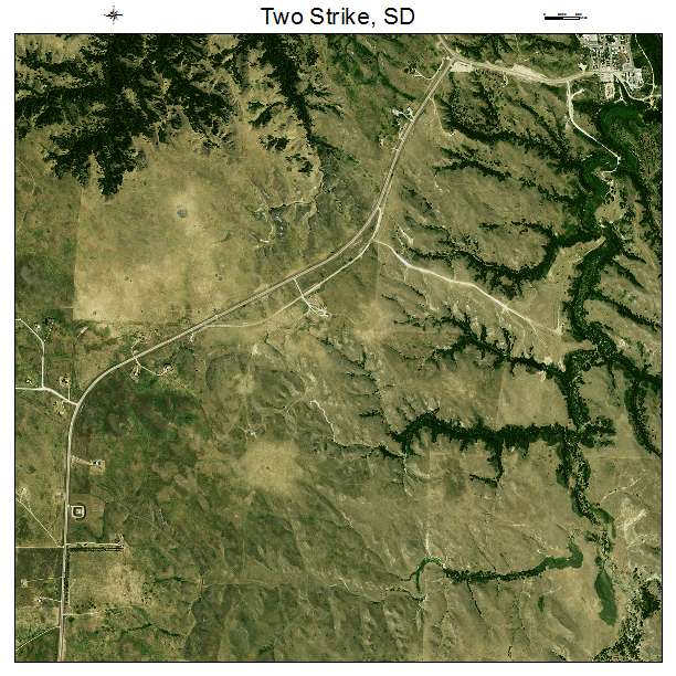 Two Strike, SD air photo map