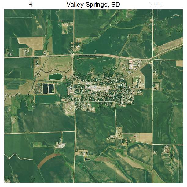 Valley Springs, SD air photo map