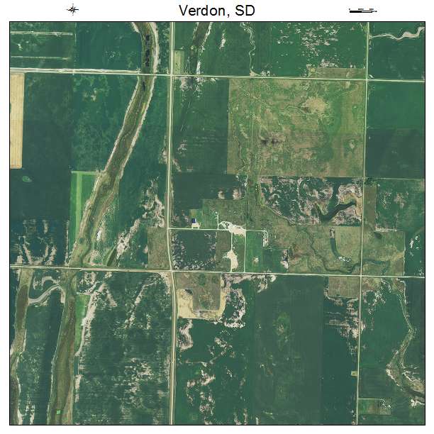 Verdon, SD air photo map