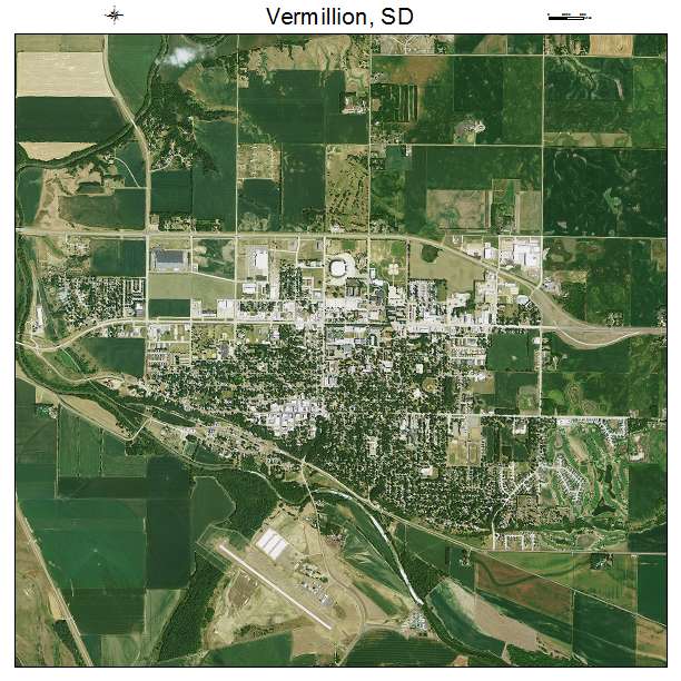 Vermillion, SD air photo map