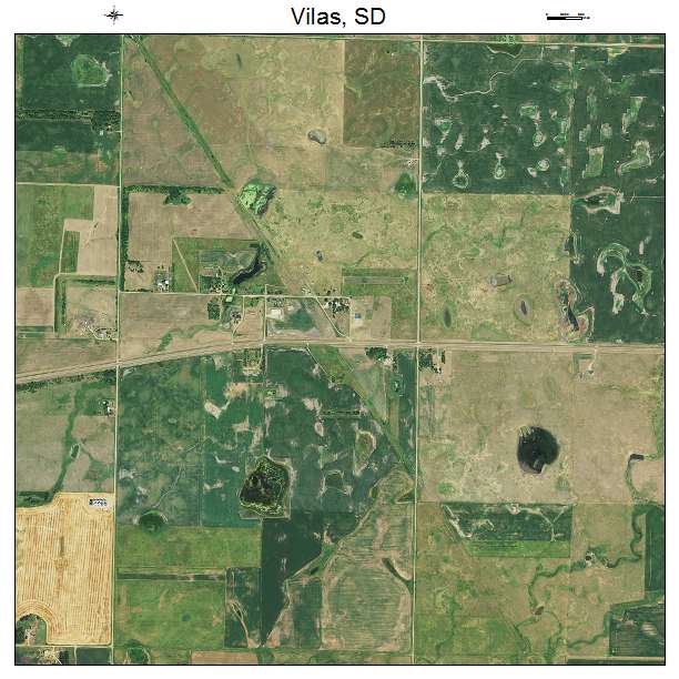 Vilas, SD air photo map